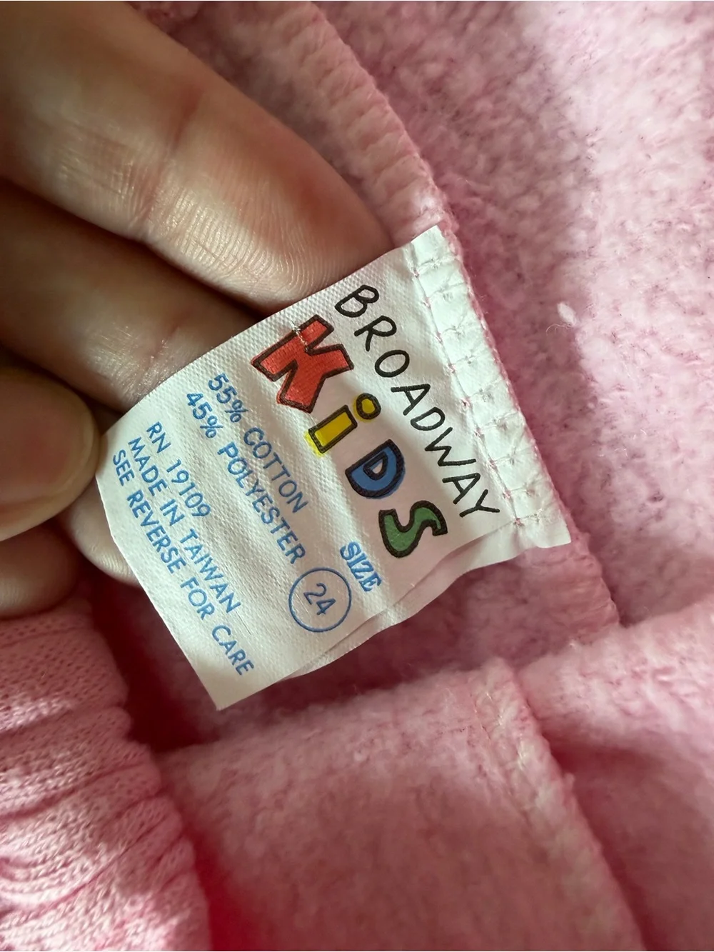 Broadway Kids Vintage 90s Two Piece Sweatshirt and Sweatpants Outfit Pink 24M